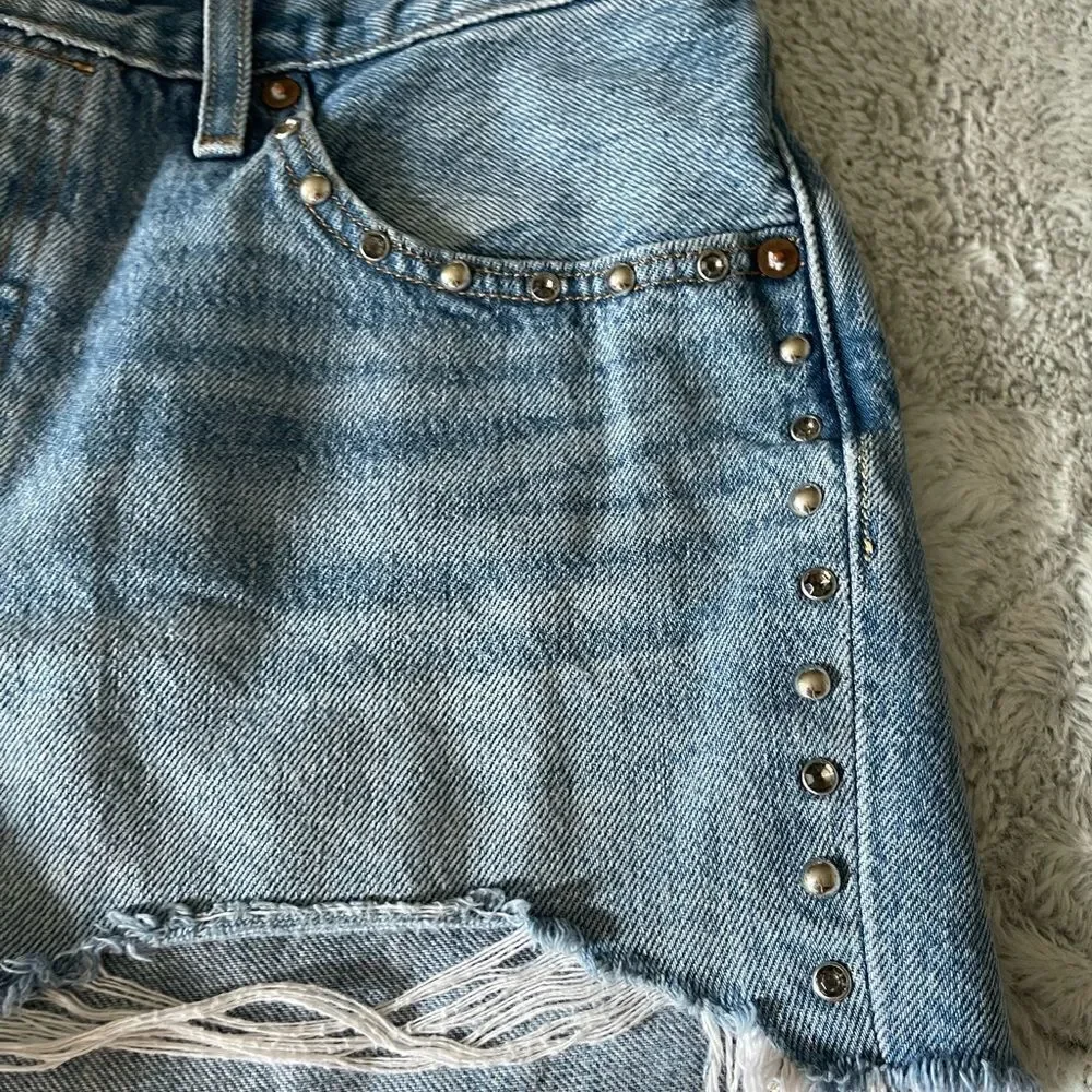 Levi’s 501 studded mini shorts size W28